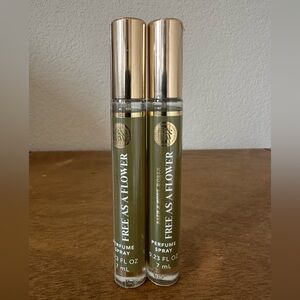 X2 bath and body works FREE AS A FLOWER travel size perfume NEW